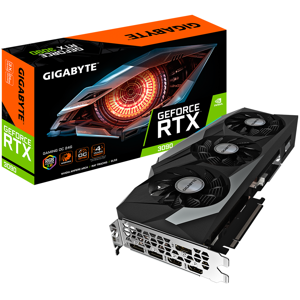 GIGABYTE GEFORCE RTX 3090 GAMING OC 24G , ATX, 1755 MHZ GRAPHICS CARD