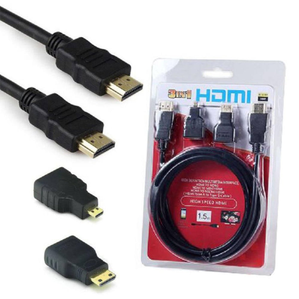 3IN1 VIDEO HDMI CABLE ADAPTER KIT 1.5M