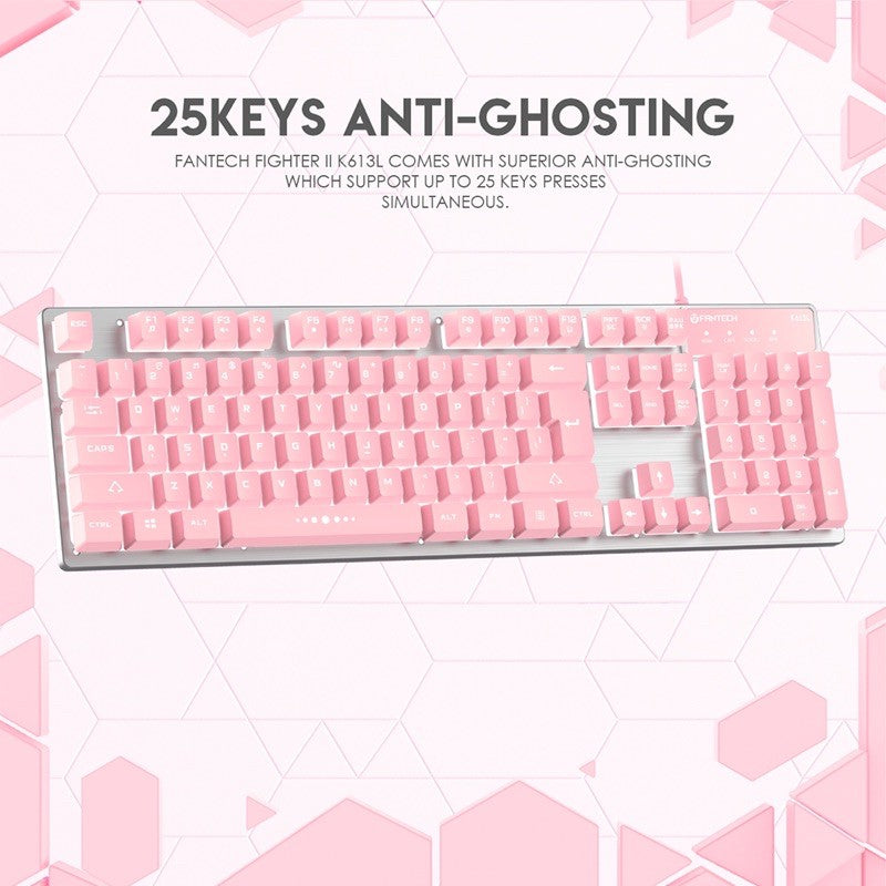 FANTECH K613L FIGHTER II PINK KEYBOARD