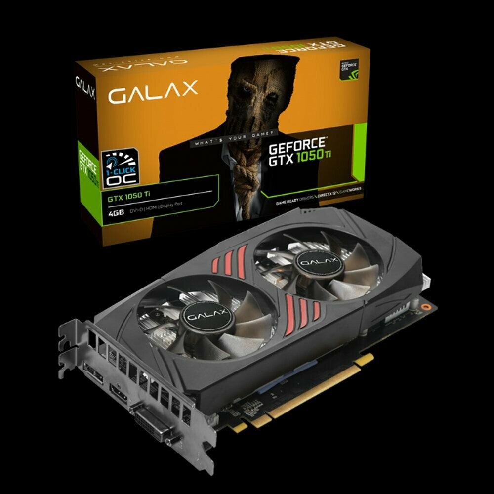 GALAX GEFORCE GTX 1050Ti 4GB 1 CLICK GDDR5 128BIT GRAPHICS CARD