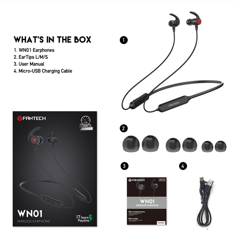 FANTECH WN01 WIRELESS NECKBACK HEADSET