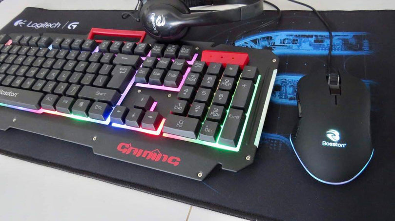 BOSSTON ERGONOMIC EK8590 RGB MOUSE AND KEYBOARD COMBO