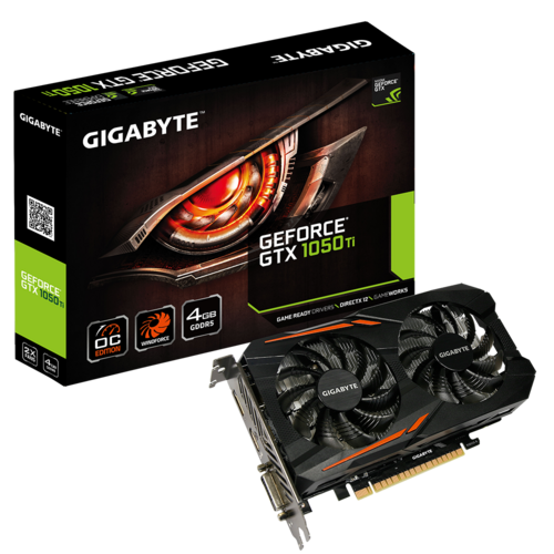 GIGABYTE GEFORCE GTX 1050 TI OC 4G GRAPHICS CARD