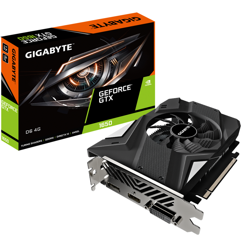 GIGABYTE GEFORCE GTX 1650 4GB GDDR6 128 BIT GRAPHICS CARD