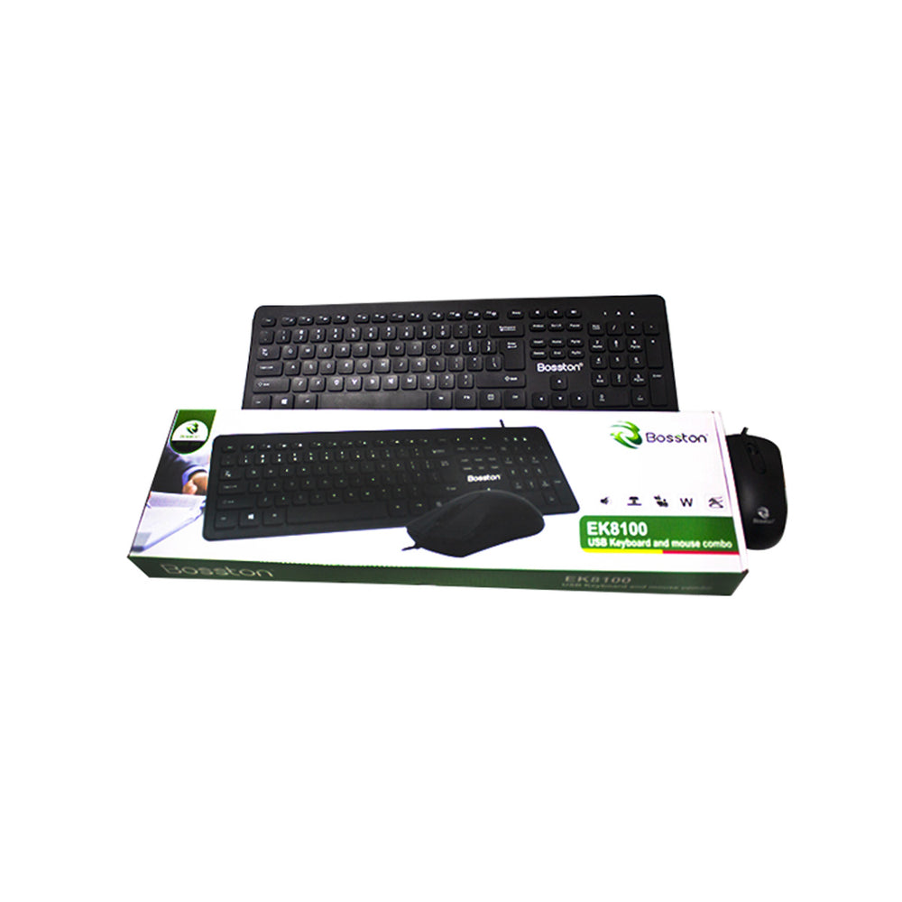 BOSSTON EK8100 KEYBOARD AND MOUSE COMBO