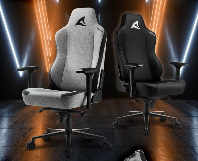 SHARKOON SGS40 FABRIC GRY BLACK/GREY FABRIC 75MM WHEELS GAMING CHAIR