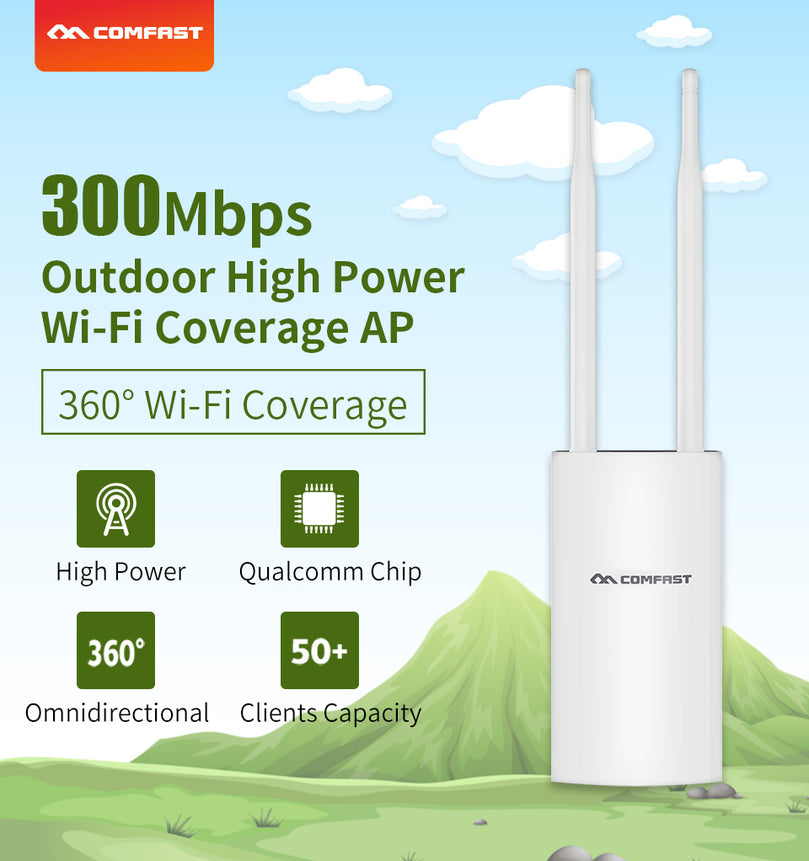 COMFAST CF-EW71 OUTDOOR AP 300MBPS WIFI COVERAGE WIFI EXTENDER