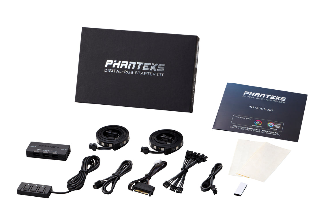 PHANTEKS SKT DIGITAL RGB LED STARTER KIT (PH-CTHUB DRGB 01+PH DRGBLED CMBO 01)