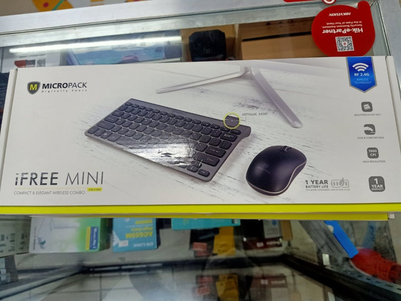 MICROPACK KM-218 WIRELESS MINI KEYBOARD AND MOUSE COMBO