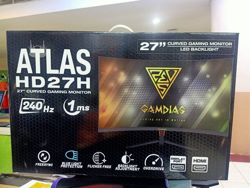 GAMDIAS ATLAS HD27H 27 INCH 240HZ CURVED GAMING MONITOR