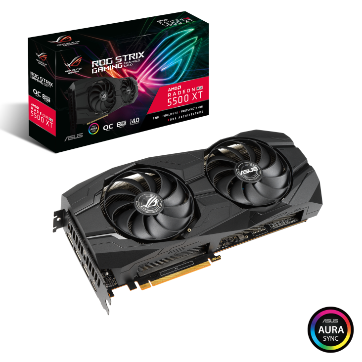ASUS ROG-STRIX-RX5500XT-O8G-GAMING GRAPHICS CARD