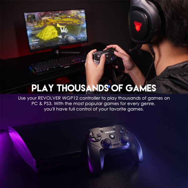 FANTECH WGP12 2.4GHZ WIRELESS CONTROLLER FOR PC&PS3