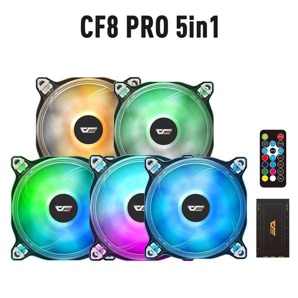 DARKFLASH CF8 PRO 5IN1 AURA SYNC PC CASE FAN COOLING FAN AIGO COMPUTER RGB RADIATOR FAN