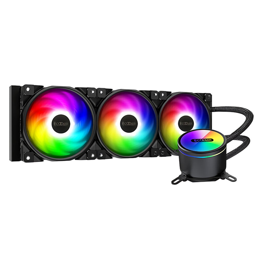 PC COOLER GI-CX360 ARGB CPU WATER COOLING PWM FAN CPU AIO LIQUID COOLER