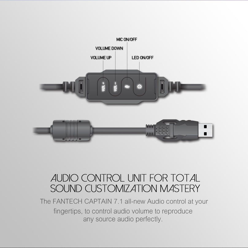 FANTECH HG11 CAPTAIN BLACK 7.1 HEADSET