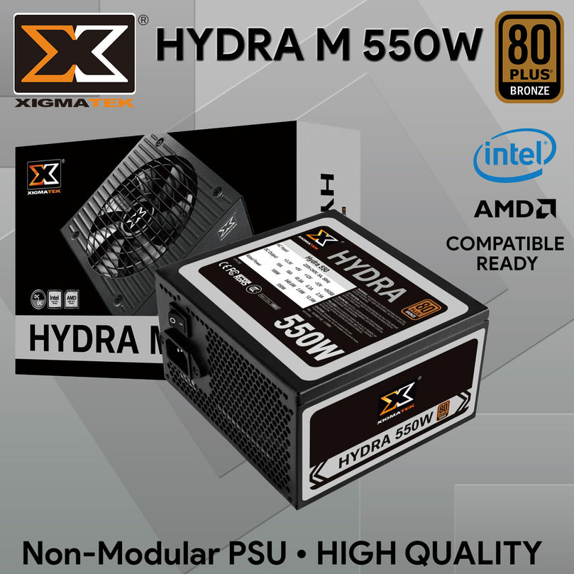 XIGMATEK 550WATT HYDRA M 80PLUS BRONZE ATX POWER SUPPLY