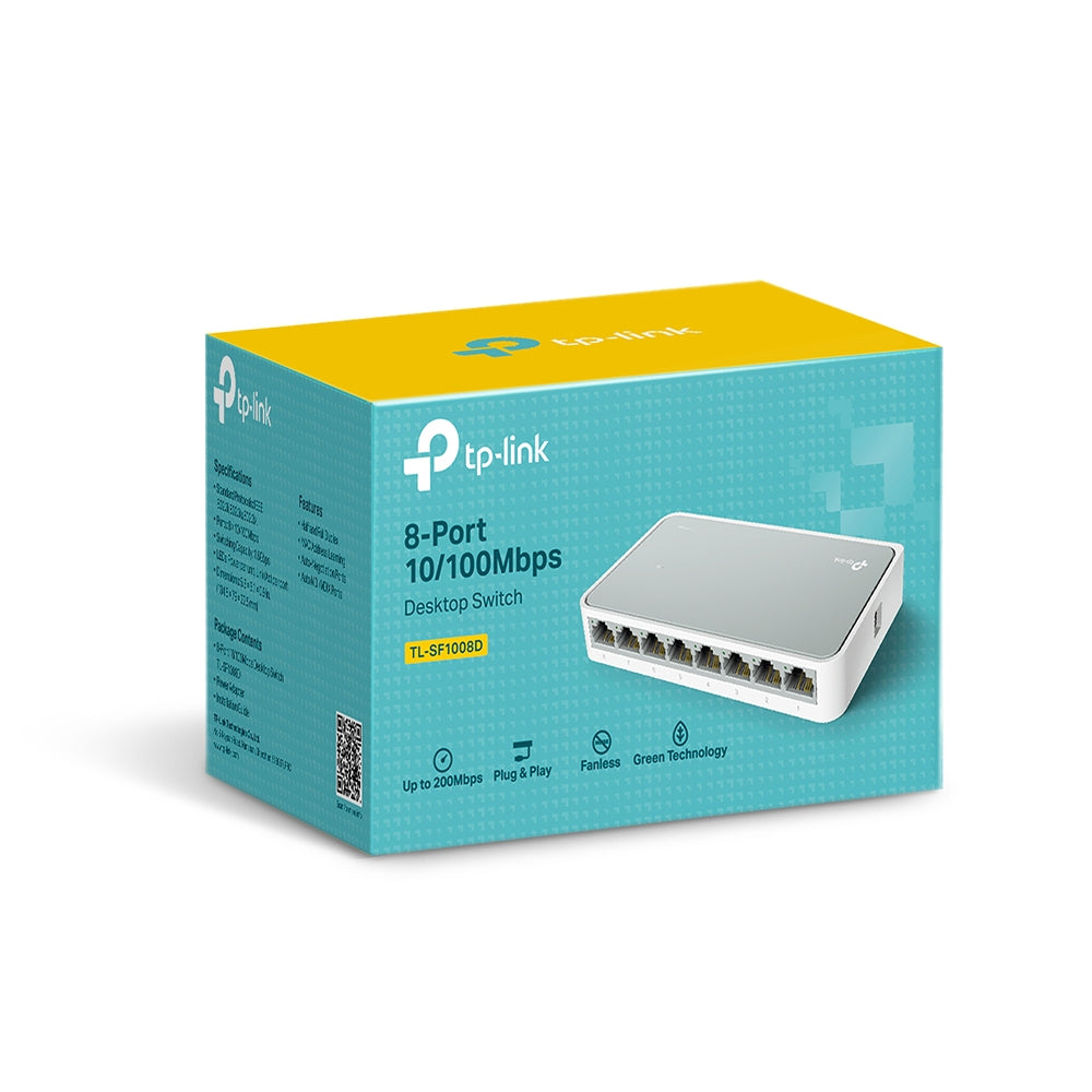 TP-LINK TL-SF1008D 8-PORT 10/100MBPS DESKTOP SWITCH HUB