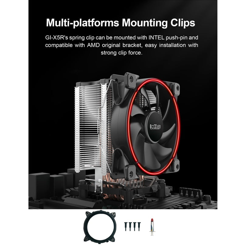 PC COOLER CORONA GI-X5R WITH 120MM FAN CPU COOLER