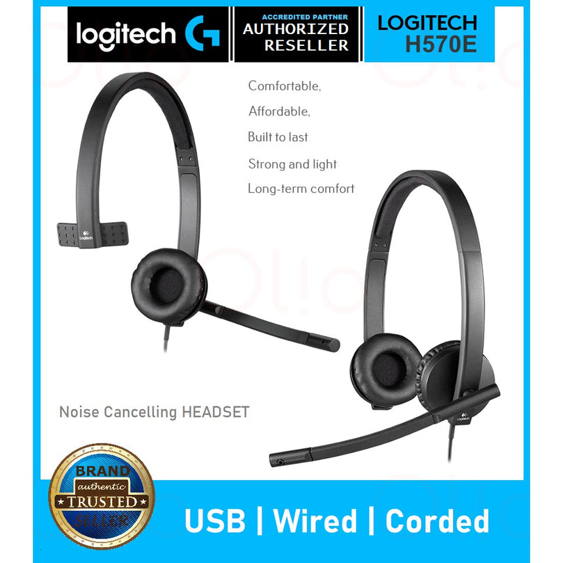 LOGITECH H570E / NOISE CANCELLING/1.5M CABKE/USB PLUG HEADSET