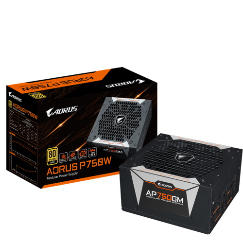GIGABYTE AORUS P750W GP-AP750GM 750W ATX 12V V2.31 80 PLUS GOLD CERTIFIED FULL MODULAR ACTIVE PFC POWER SUPPLY