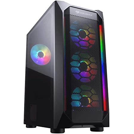 COUGAR MX410-T WITH DUAL ARGB STRIPS & TG MID-TOWER GAMING CASE