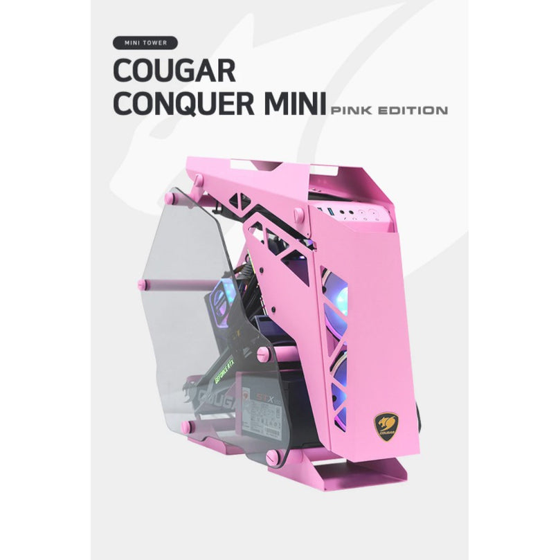 COUGAR CONQUER MINI PINK EDITION GAMING CASE