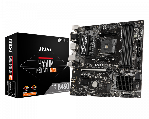 MSI B450M PRO-VDH MAX (M-ATX) MOTHERBOARD