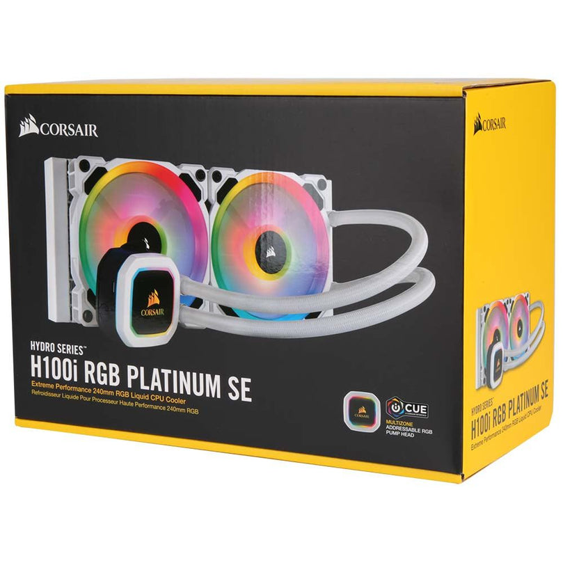 CORSAIR ICUE H115I RGB PRO XT, 280MM RADIATOR, DUAL 140MM PWM FANS, SOFTWARE CONTROL, LIQUID CPU COOLER