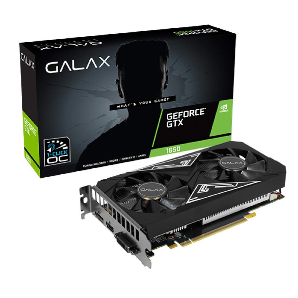 GALAX GTX 1650 EX-PLUS 1 CLICK OC PCI-E 4GB GDDR6 128BIT GRAPHICS CARD