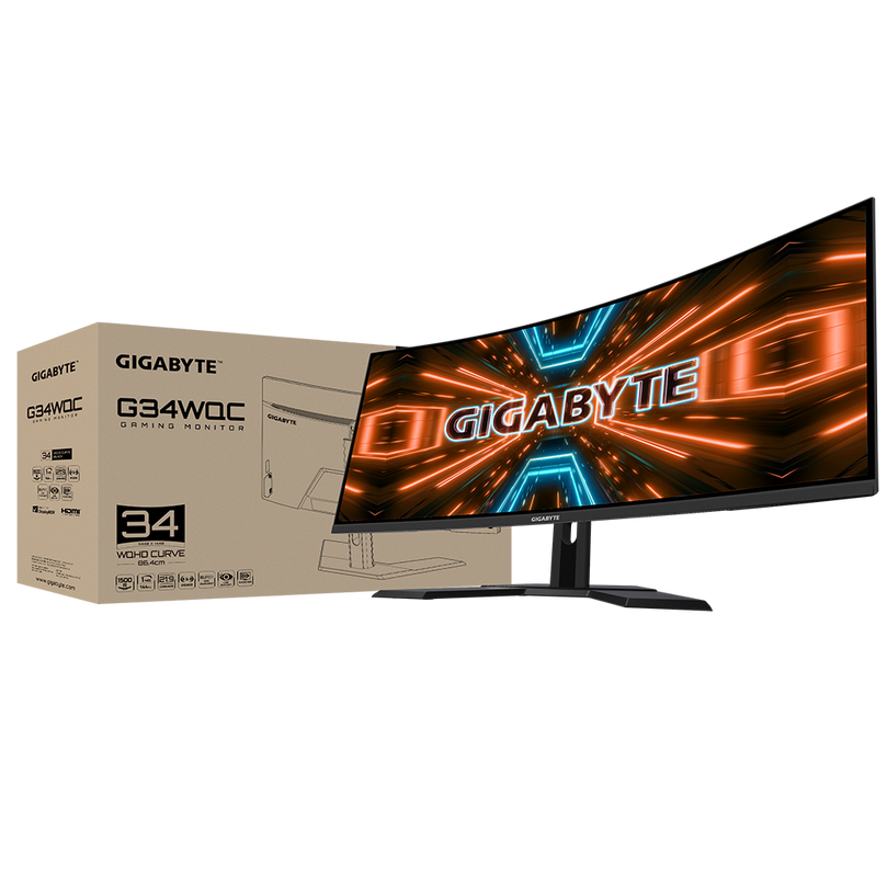 GIGABYTE G34WQC 34" 144HZ CURVED GAMING MONITOR
