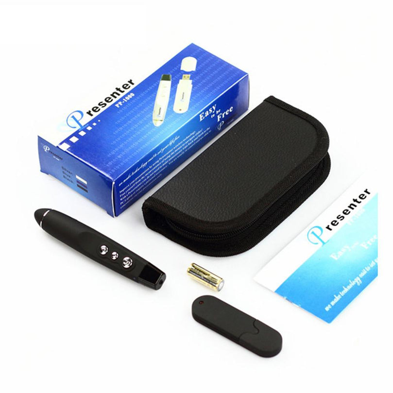 PP-1000 WIRELESS PRESENTER POWERPOINT PPT LASER POINTER BLACK