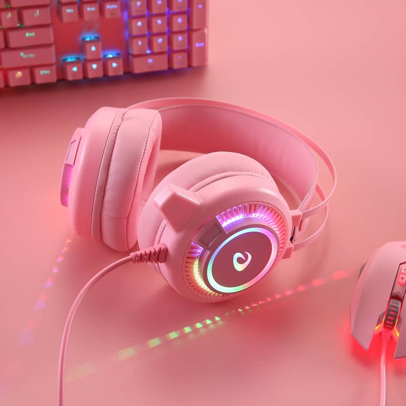 DAREU MIRROR EH469 RGB USB – PINK EDITION HEADSET