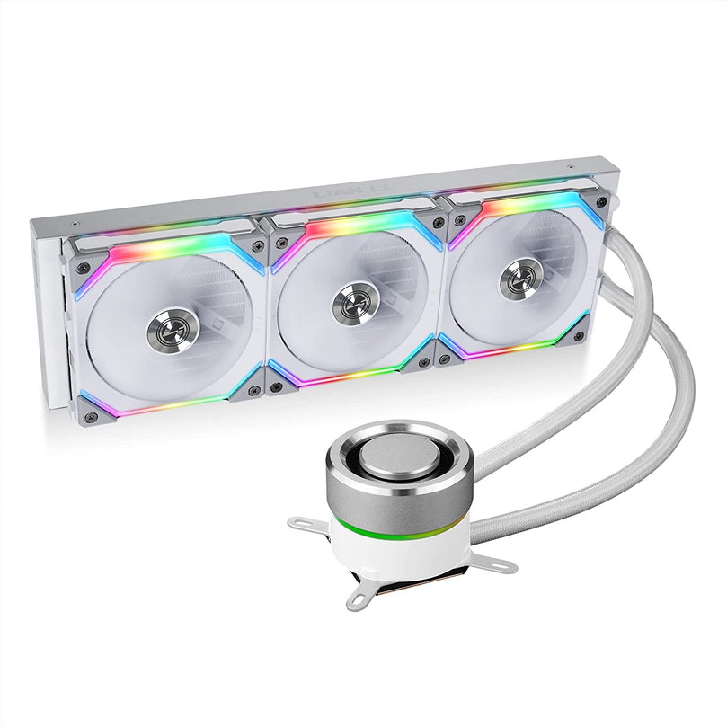 LIAN LI GALAHAD AIO 360 RGB UNI FAN SL120 EDITION WHITE LIQUID COOLER