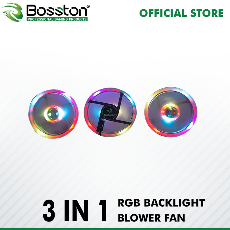 BOSSTON RGB 12V BLOWER FAN 3IN1 RGB WITH REMOTE FAN