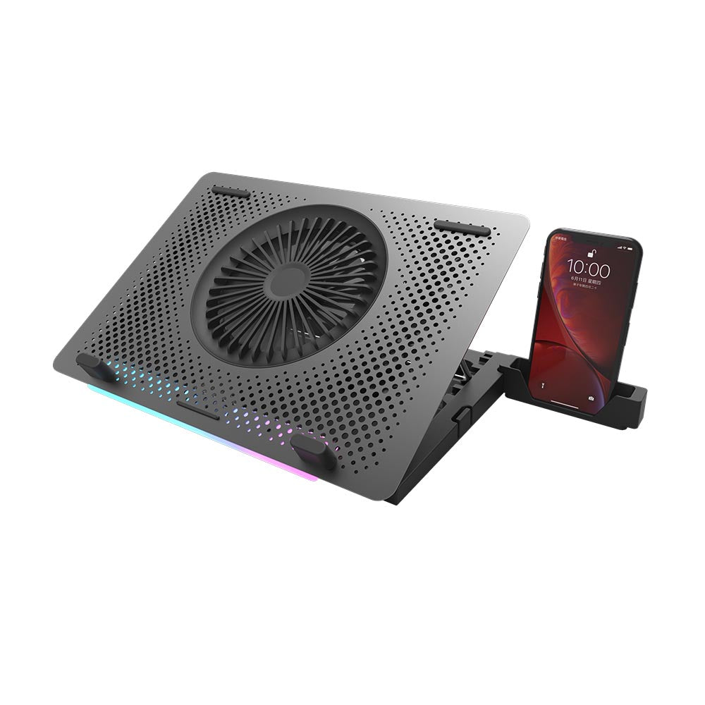 DARKFLASH G200 RGB COOLER | 5 LEVELS OF TILT | WITH PHONE HOLDER | LAPTOP COOLER