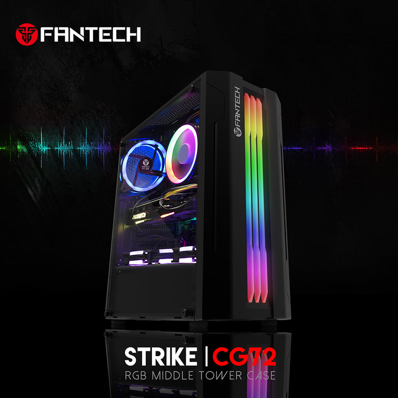 FANTECH STRIKE CG72 MIDTOWER ATX BLACK CASE