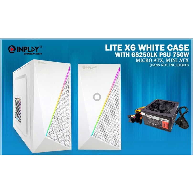 INPLAY LITE X6 W/ 750WATTS PSU WHITE CASE