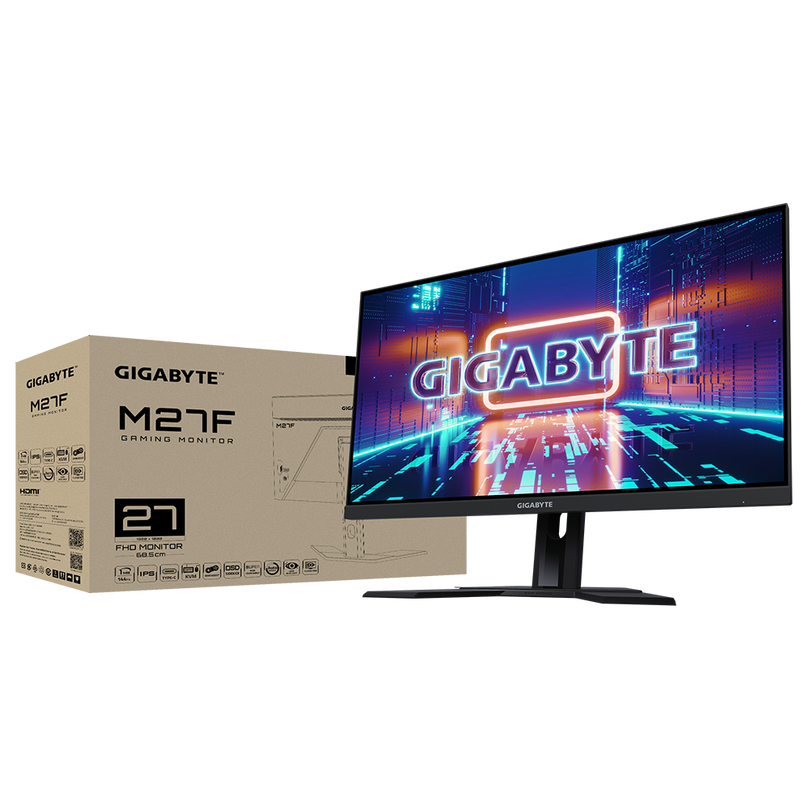GIGABYTE M27F 27″| KVM FEATURE | 1920 x 1080P FULL HD RESOLUTION GAMING MONITOR