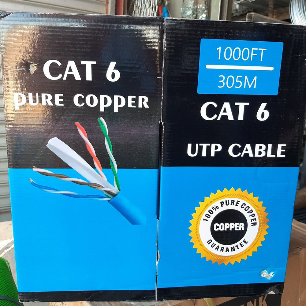COMLINK CAT 6 PURE COOPER PER METER BLUE UTP CABLE