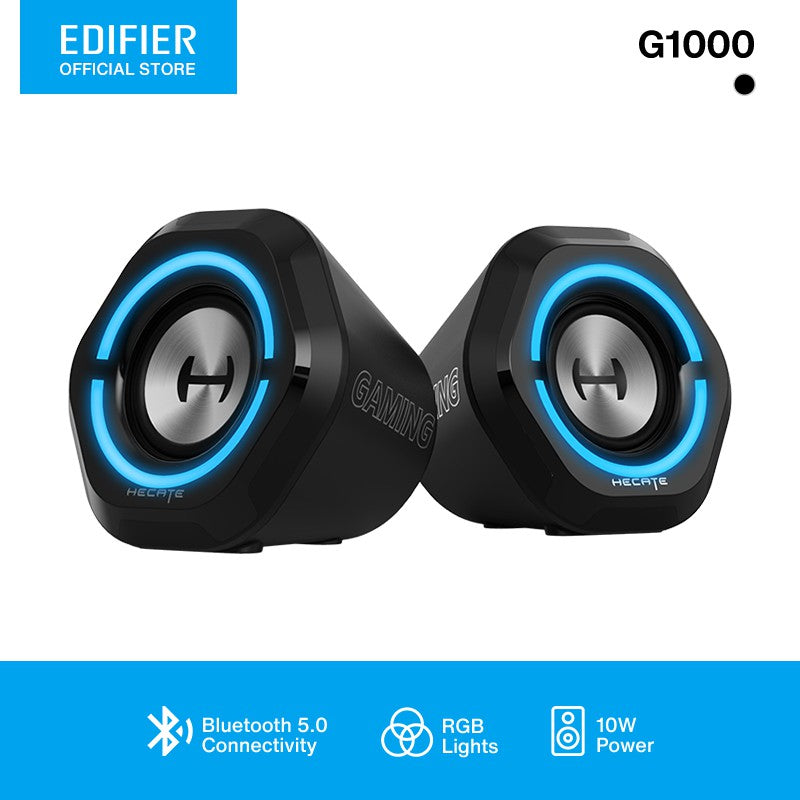 EDIFIER G1000 - 2.0 WITH BLUETOOTH 5.0 | AUX | USB AUDIO | RGB LIGHTING GAMING SPEAKER