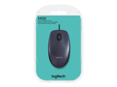 LOGITECH M100 BLACK USB MOUSE