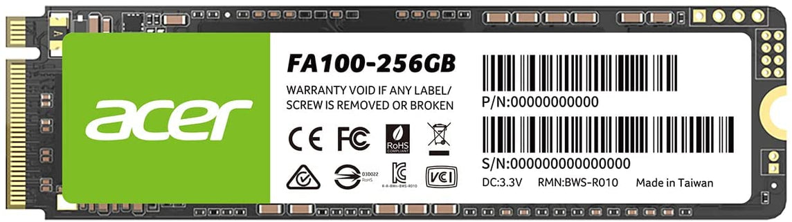 ACER 256GB PCLE GEN3 M.2 FA100