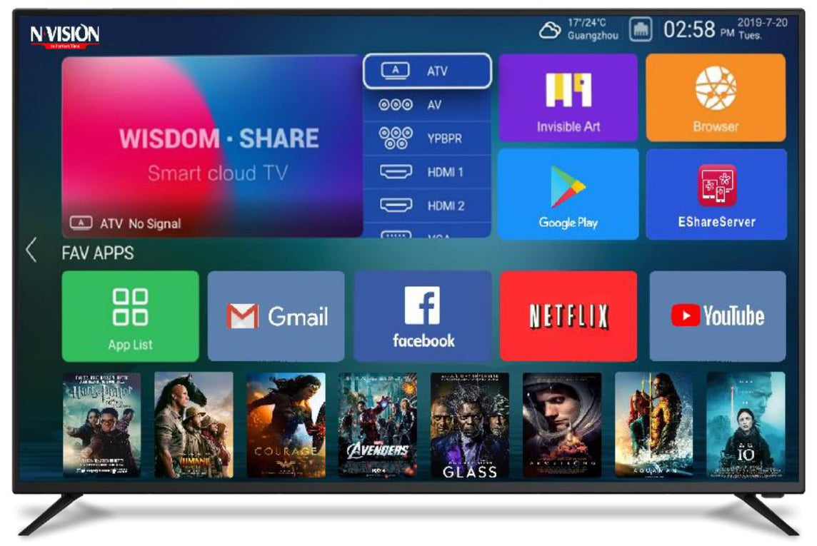 NVISION S800/S900 S43MD/S43MC 43 INCH FHD SMART TV