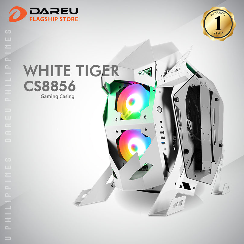 DAREU TIGER CS-8856 GAMING CASE WHITE
