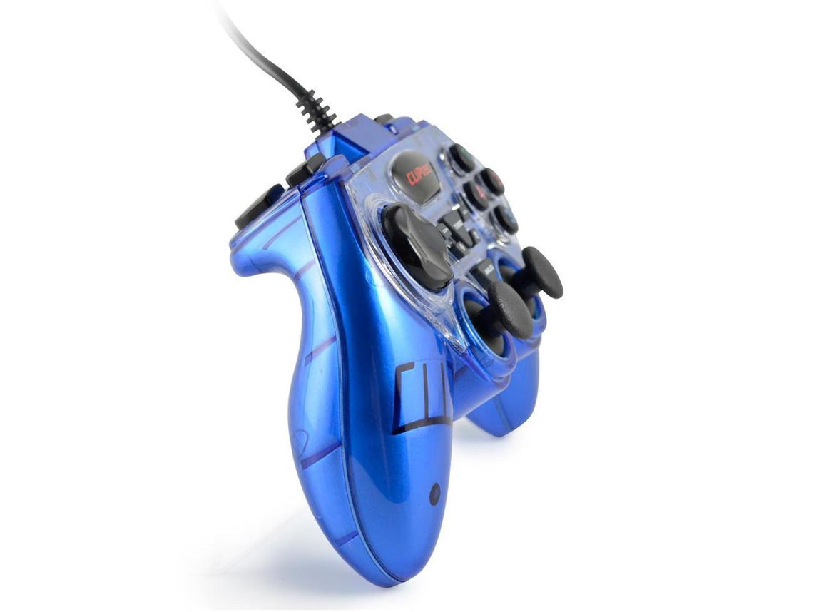 CLIPTEC BLUE PC USB DUAL VIBRATION SUPPORT PC WINDOWS CONTROLLER