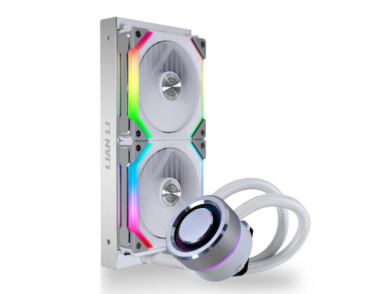 LIAN LI GALAHAD AIO 240 RGB UNI FAN SL120 EDITION WHITE LIQUID COOLER