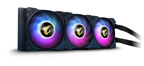 AORUS WATERFORCE X 360, ALL-IN-ONE LIQUID COOLER WITH CIRCULAR LCD DISPLAY, RGB FUSION 2.0, 120MM ARGB FANS