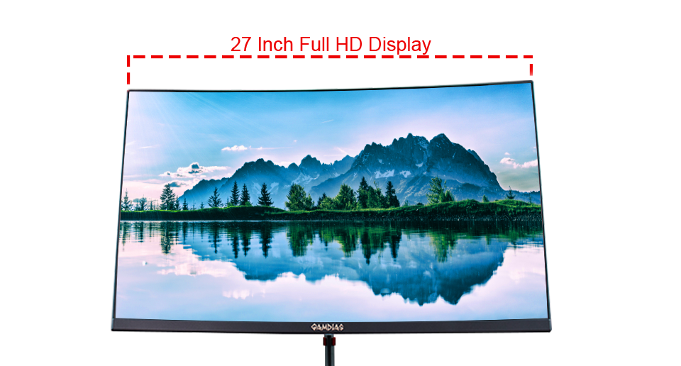 GAMDIAS ATLAS HD 275C BLACK 27 INCH 144HZ CURVE MONITOR