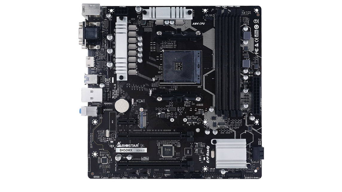 BIOSTAR B450MX AM4 MOTHERBOARD (4 SLOT)