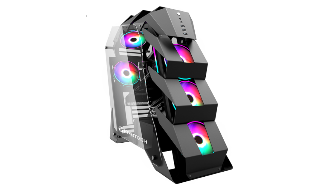 FANTECH CGX7 COBALT GAMING PC CASE RGB MID TOWER GAMING CASE